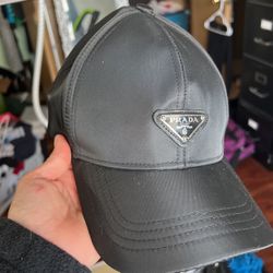 Designer Black Nylon Hat 