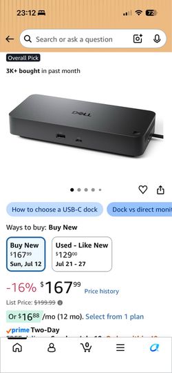 Dell Pro Dock WD25 - USB Type-C