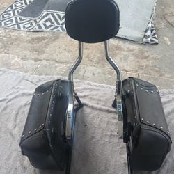 Motorcycle Leather Saddle Bags