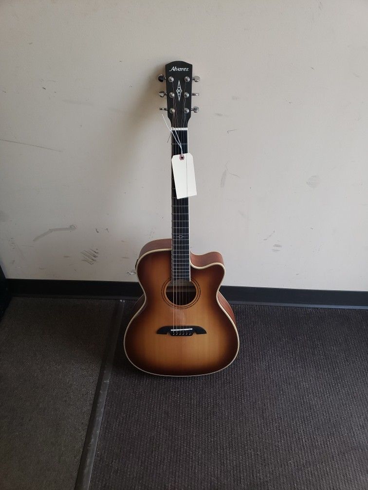 Alvarez AFH600CESHB Herringbone Series Acoustic Electric Guitar 