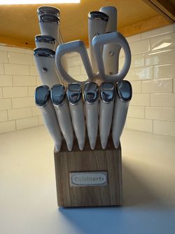 Cuisinart 15-Piece Knife Set with Block – Cream – Excellent Condition