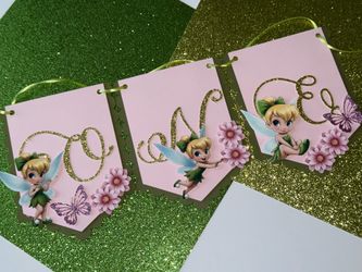 Tinkerbell birthday banner 💚🧚✨