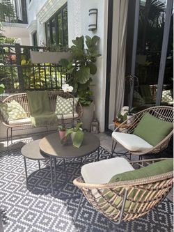 5 pieces patio rattan furniture moving sale