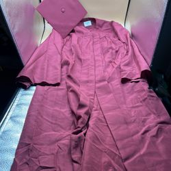 Burgundy Cap And Gown Set From Jostens