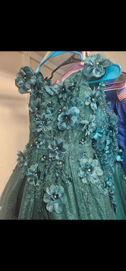 Hunter Green Mom Daughter Matching Party Dresses