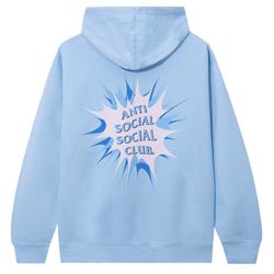 Anti Social Social Club ASSC Light Blue Stunned Pullover Hoodie Mens XL Brand New