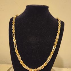 Milano 14k Chain 2 Tone 6mm