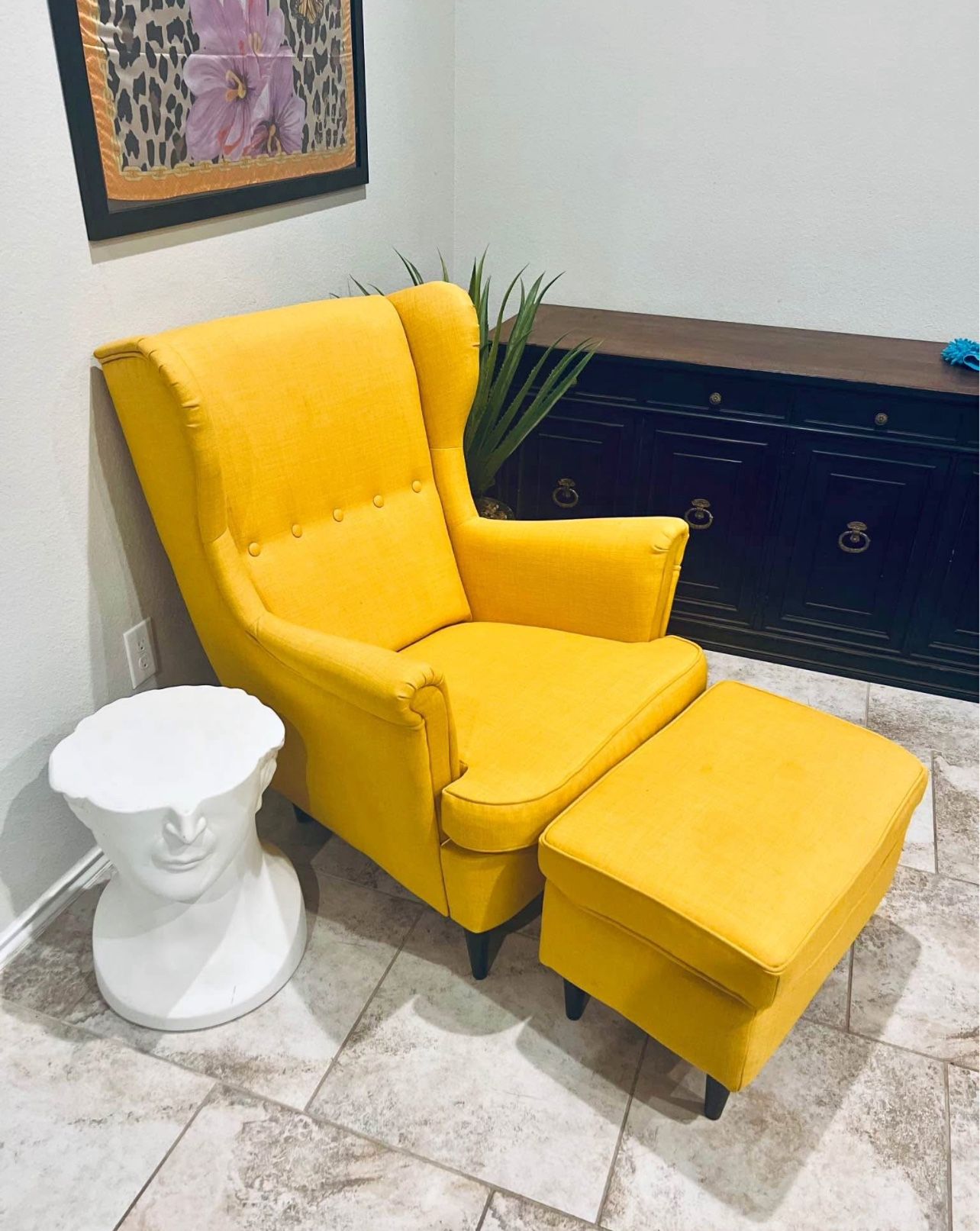 IKEA Chair and Ottoman