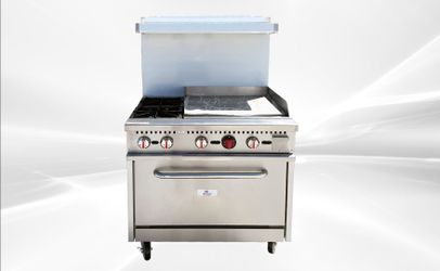 36 inches 2 Burner 24 Grill NSF oven ranges with legs HFSO-36-G2