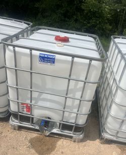 New tanks of 275 gallons for water.