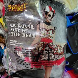 Women's Catrina Halloween Costume Size S/M