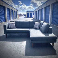 Dark Gray Two Piece Sectional Sofa