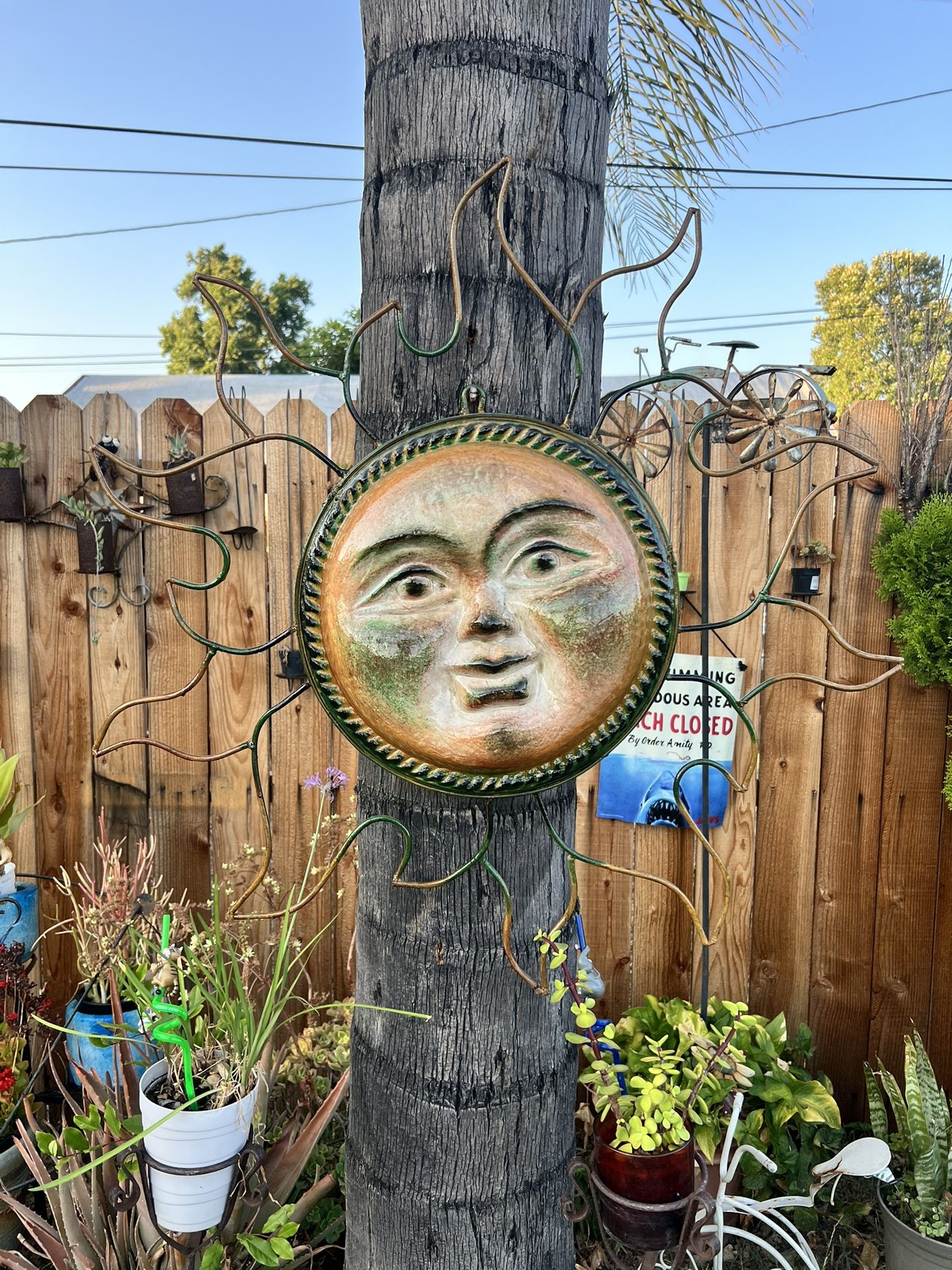Iron Clay Sun Wall Decor