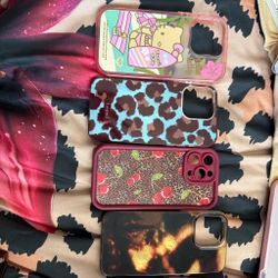 Lot of 4 Printed iPhone 14 pro max Cases