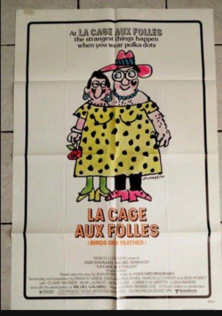 Vintage La Cage Aux Folles Poster One Sheet 1978 **10.00 Firm**