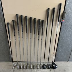 MEN'S LEFT HANDED CALLAWAY - TAYLORMADE GOLF CLUBS - SET!