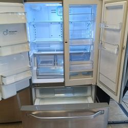 LG REFRIGERATOR FRENCH DOOR PLUS EASY ACCESS DOOR, STAINLESS STEEL. 36W 69H. FREE DELIVERY 