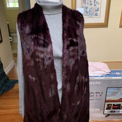 Long Faux Fur Vest Brand New With Tag Size S/M/L
