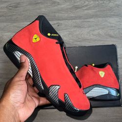 Size 7Y- Air Jordan 14 Retro Ferrari IG: CornerSoles