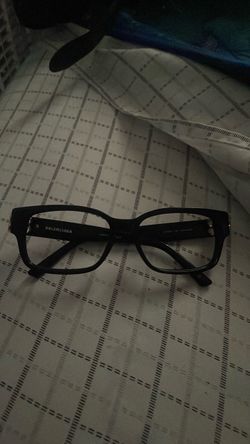 Balenciaga Black Rectangular Eyeglasses