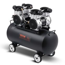 584*Air Compressor, 20 Gallon Steel Tank, 4HP 10.6 CFM@90 PSI Oil Free Air Compressor & Max. 125PSI Pressure, 78dB Ultra Quiet Portable Compressor, fo