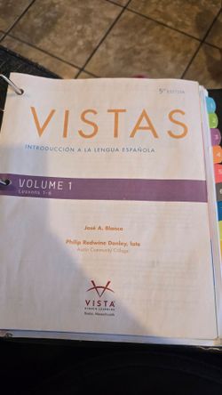 Vistas 5th Edition, Volume 1 (Lessons 1-6)