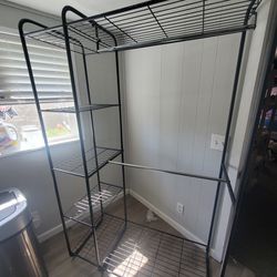 Metal Closet With Organizing Shelfing