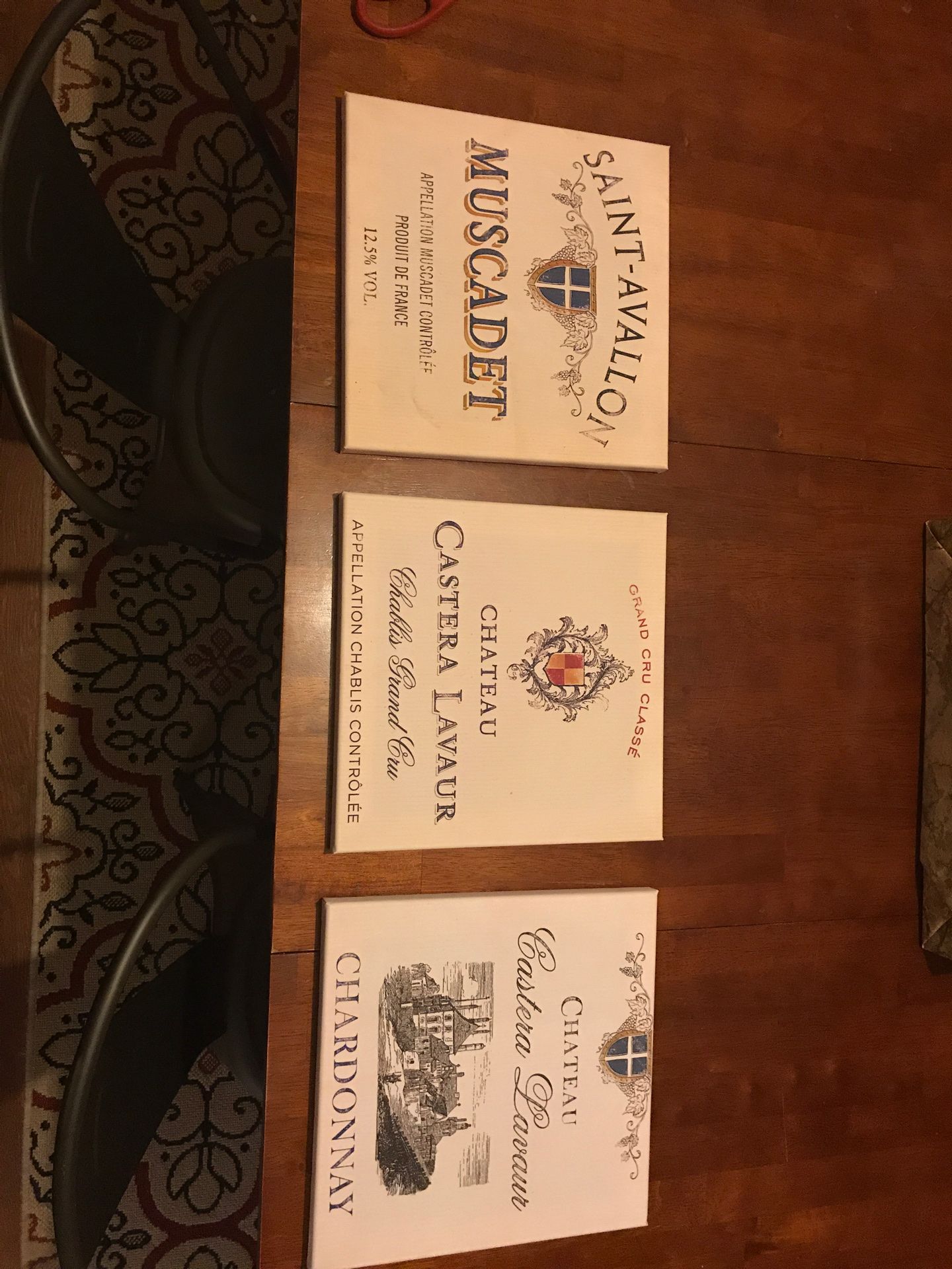 Set of three wall canvases