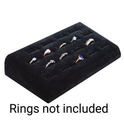 Three 18 Ring Velvet Covered Slot Style Ring Holders In Excellent New Condition All For 1 Price