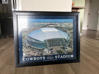 Cowboys stadium framed photo 31”x25”