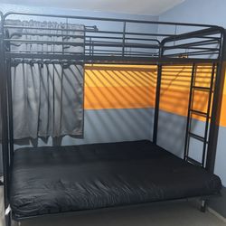 Bunk Bed With Convertible Bottom Bunk