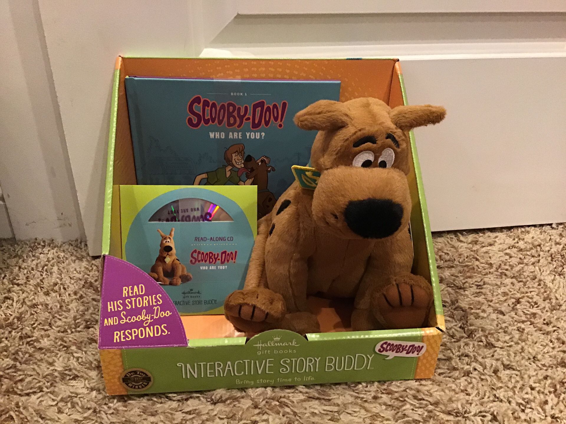 Scooby doo interactive story buddy stuffed animal, book, and cd