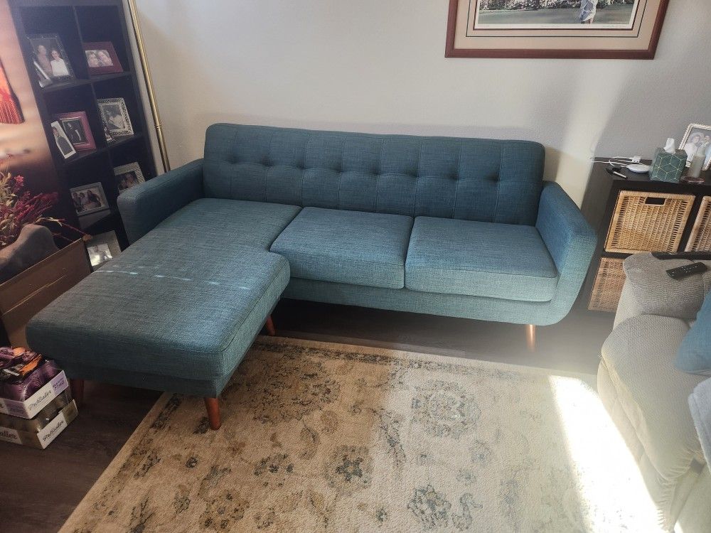Teal Chaise Sofa From Bob's Furniture