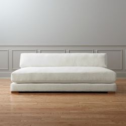CB2 Piazza White Fabric Seater Sofa