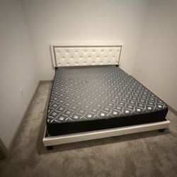 King size bed frame and mattress