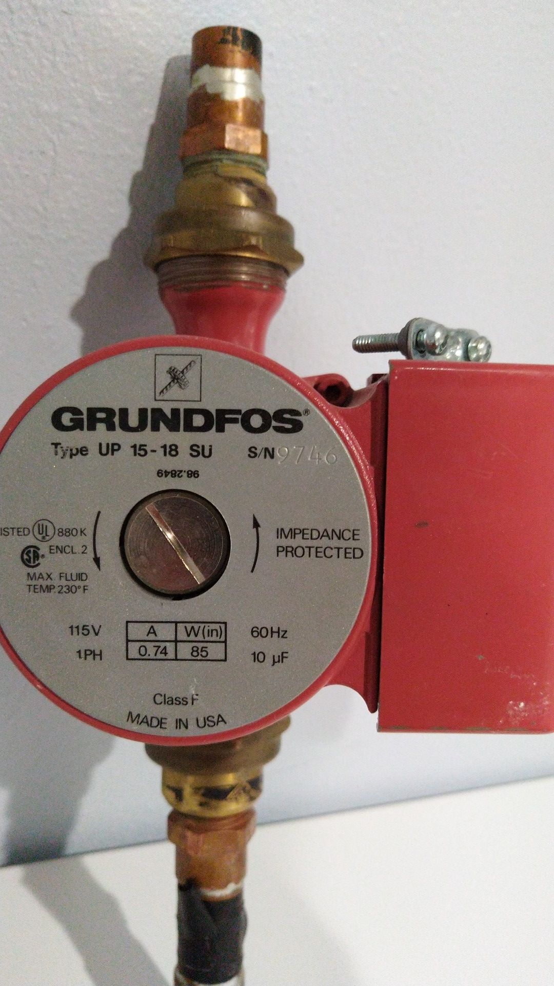 Grundfos UP 1518 SU residential hot water recirculating pump for Sale