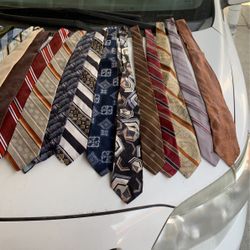Assorted Neckties. Used. 18 Pieces For 20.00