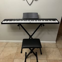 Foldable 88 Full Size Keyboard Plus Bench