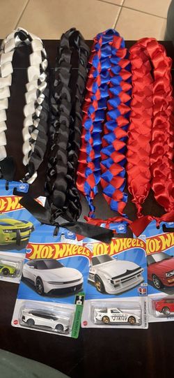 Handmade Ribbon Leis and Hot Wheels Cars preschool