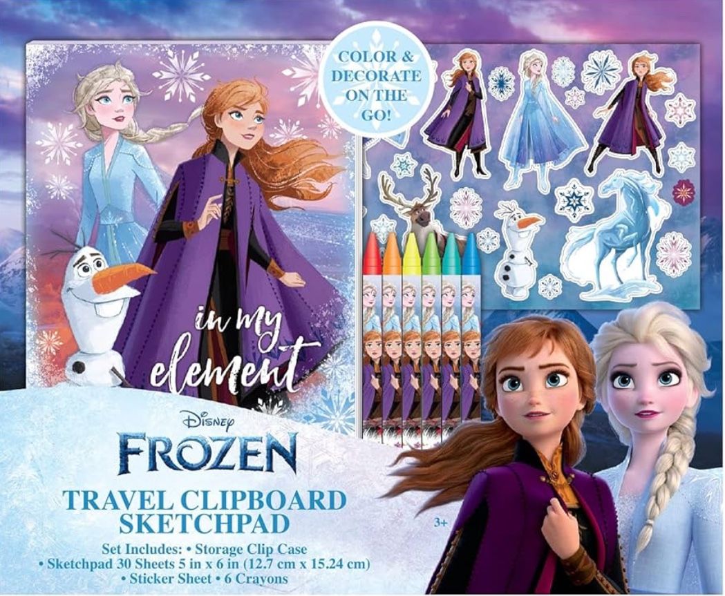 Disney Frozen 2 Travel Clipboard Sketchpad Ages 3+ NEW!! NWT