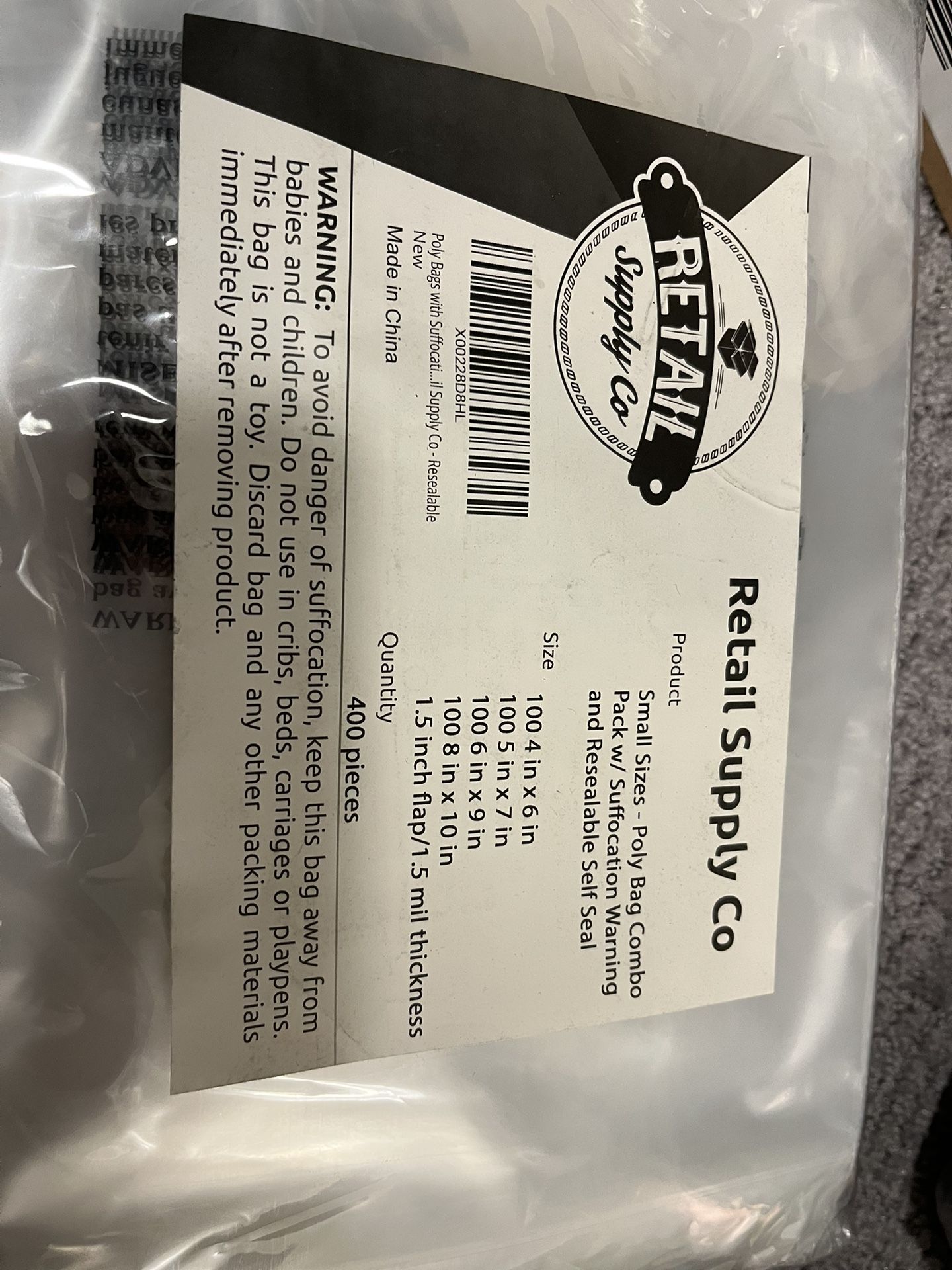 Poly Bags/ Heavy Duty Scotch Tape