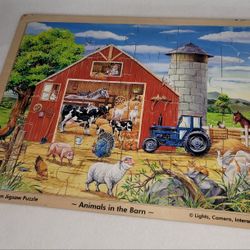 Melissa And Doug Animals In The Barn Wooden Puzzle