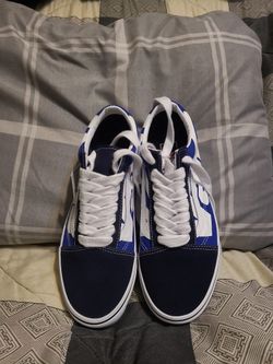 VANS Old Skool Shoes (jumbo Vans Blue/white) Unisex Blue