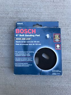 Bosch 6” Soft Sanding Pad Hook And Loop