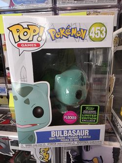 Funko Pop Bulbasaur Flocked 453 Pokemon Eccc Spring Shared Con