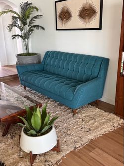 Blue Mid century modern sofa