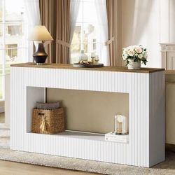 Modern White Console Table