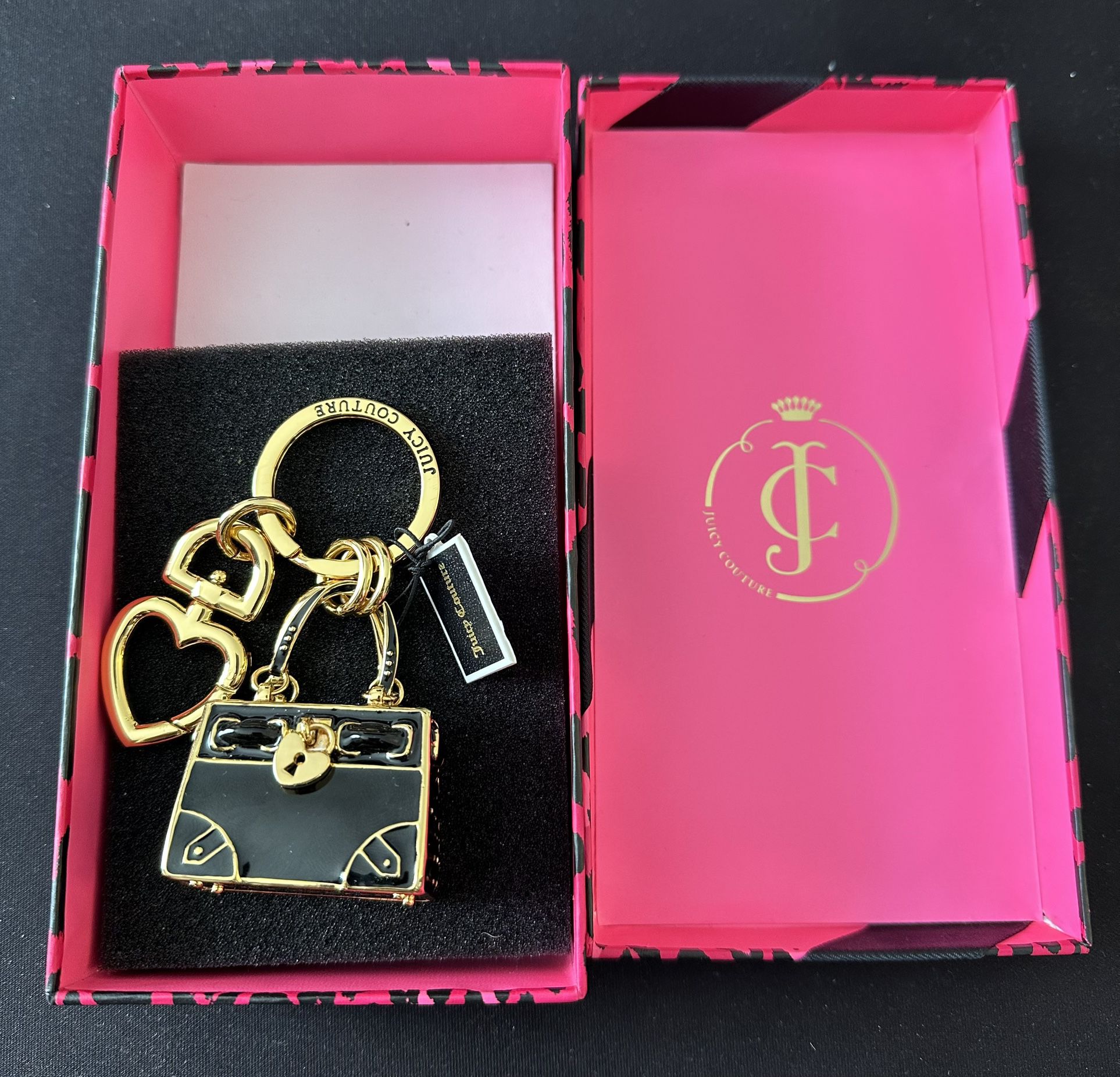 Juicy Couture Daydreamer Enamel Keychain Fob New w/ Tags And Box