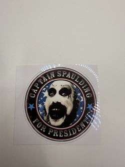 Captain Spaulding for President Sticker Rob Zombie Horror Vinyl Bumper Decal