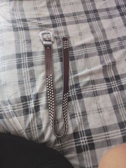 Burgundy  crocodile BB belt